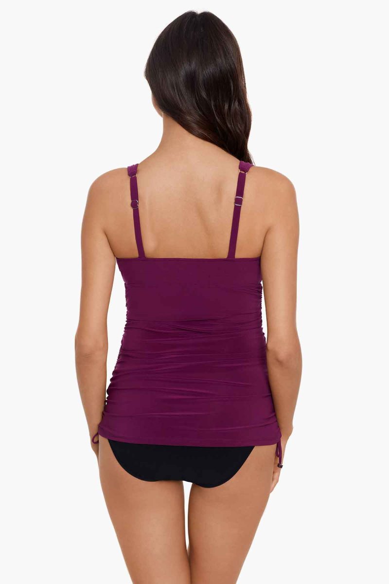 Women's Purple Morningstar Dani Ruched Tankini Tops - Miraclesuit USA | OP260806D9