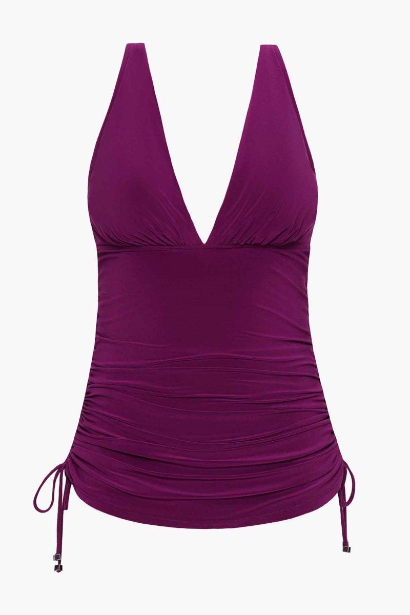 Women's Purple Morningstar Dani Ruched Tankini Tops - Miraclesuit USA | OP260806D9