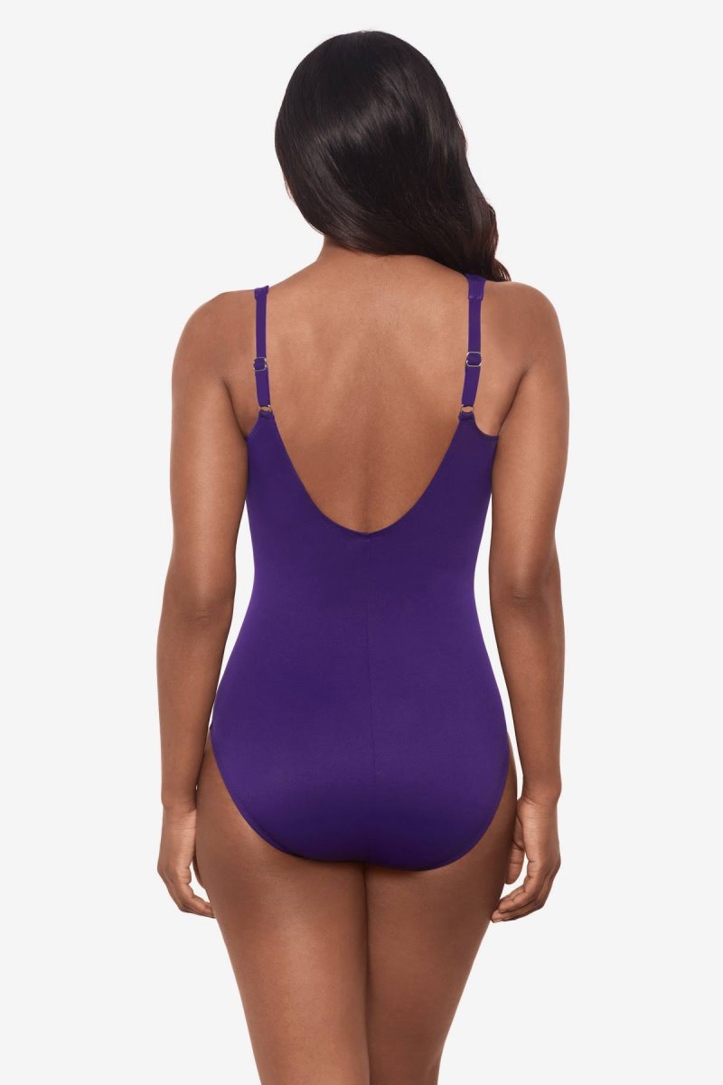 Women's Purple Oceanus DD Cups One Piece - Miraclesuit USA | IU738933F3