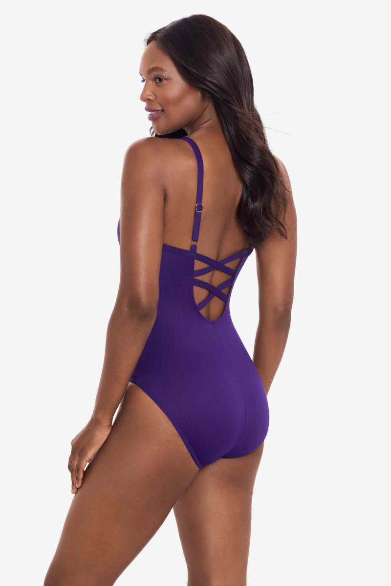 Women's Purple Rock Solid Captivate One Piece - Miraclesuit USA | LT645554S6