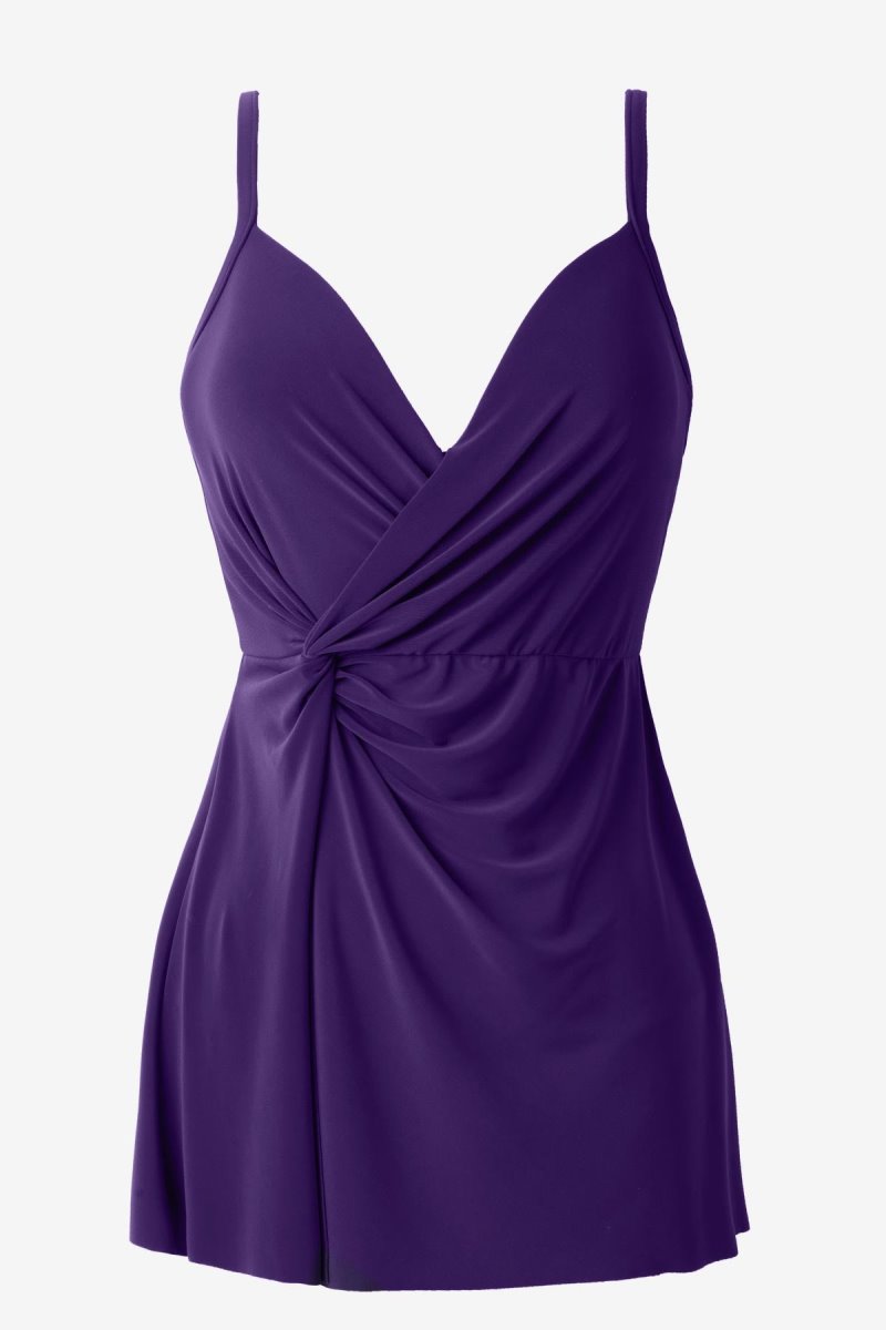 Women's Purple Twisted Sisters Adora Underwire Swim Dress - Miraclesuit USA | UA255565W4