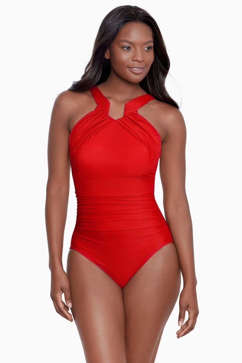 Women's Red Rock Solid Aphrodite One Piece - Miraclesuit USA | PE753105F5