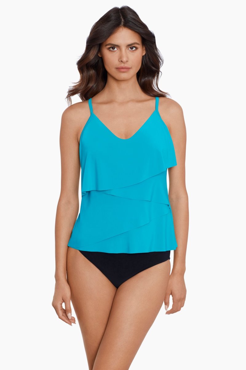 Women's Turquoise Chloe Tankini Tops - Miraclesuit USA | PF473507P7