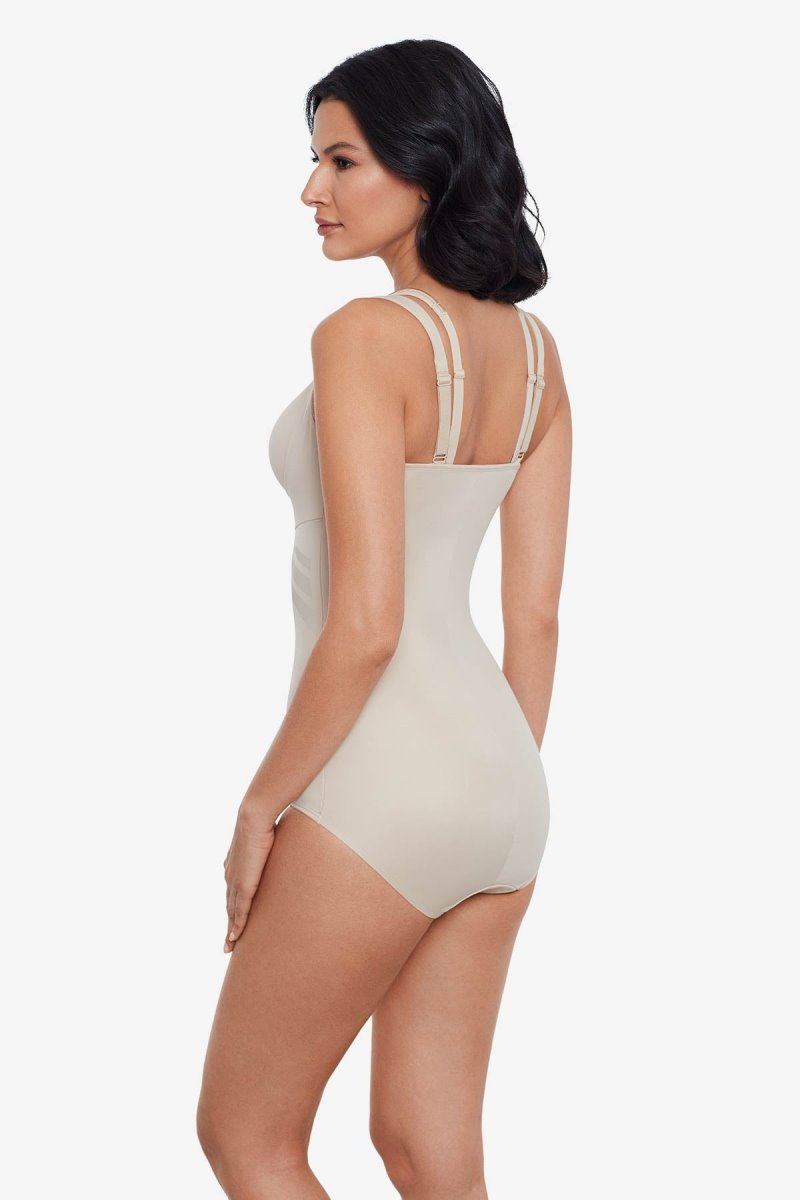 Women's White Modern Miracle Torsette Bodybriefer With Lycra Fitsense Technology Shapewear - Miraclesuit USA | DW351145D2