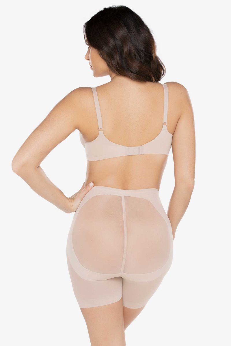 Women's White Sheer Derriere X Firm Lift Boyshort Shapewear - Miraclesuit USA | AY823042M0